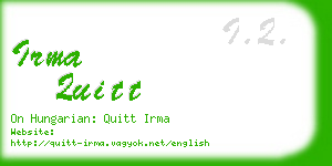 irma quitt business card